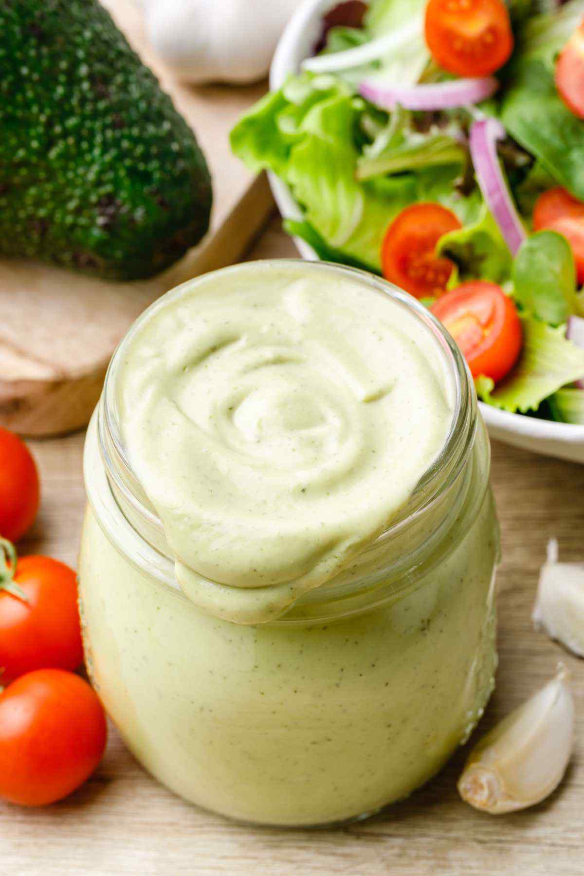 Paleo Avocado Ranch Salad Dressing