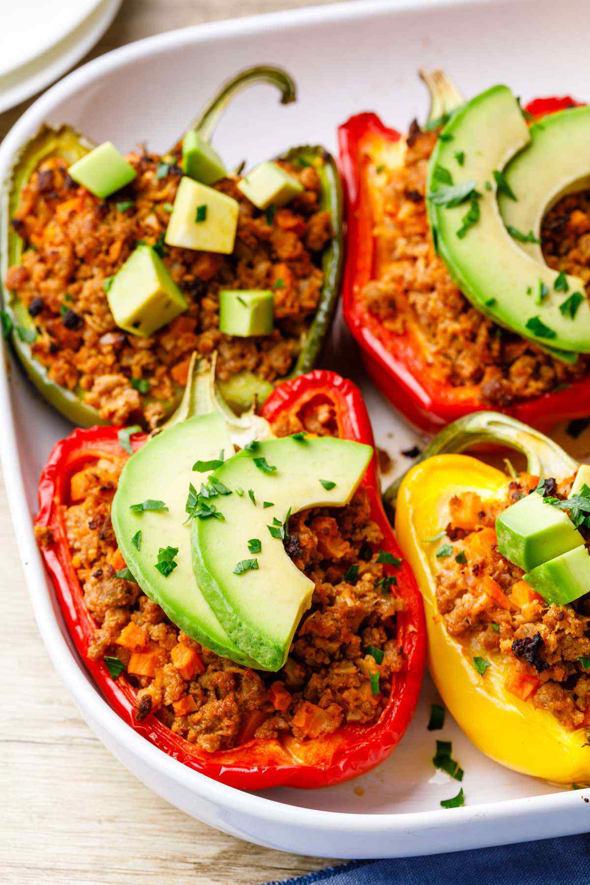 Paleo Ground Beef Stuffed Peppers