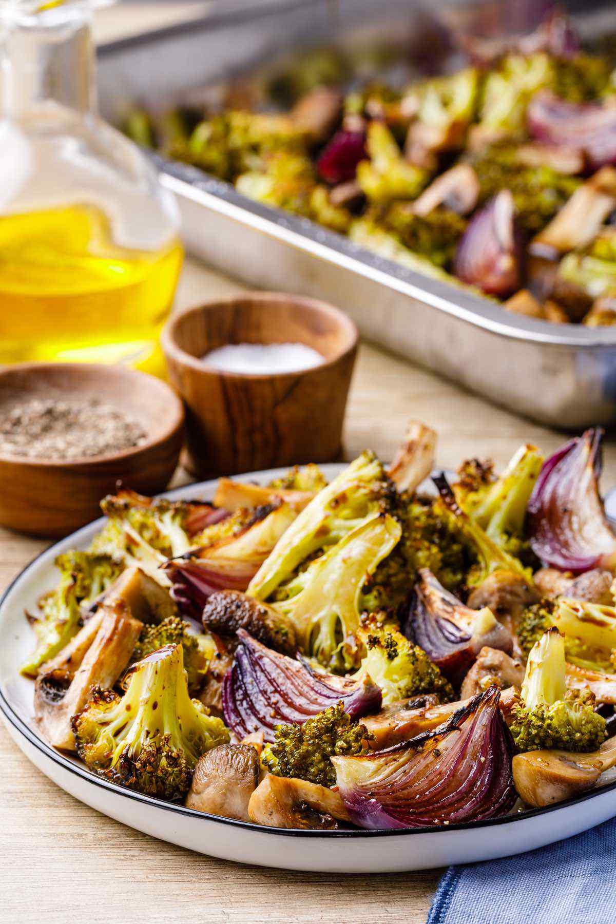 Roasted Broccoli and Mushrooms