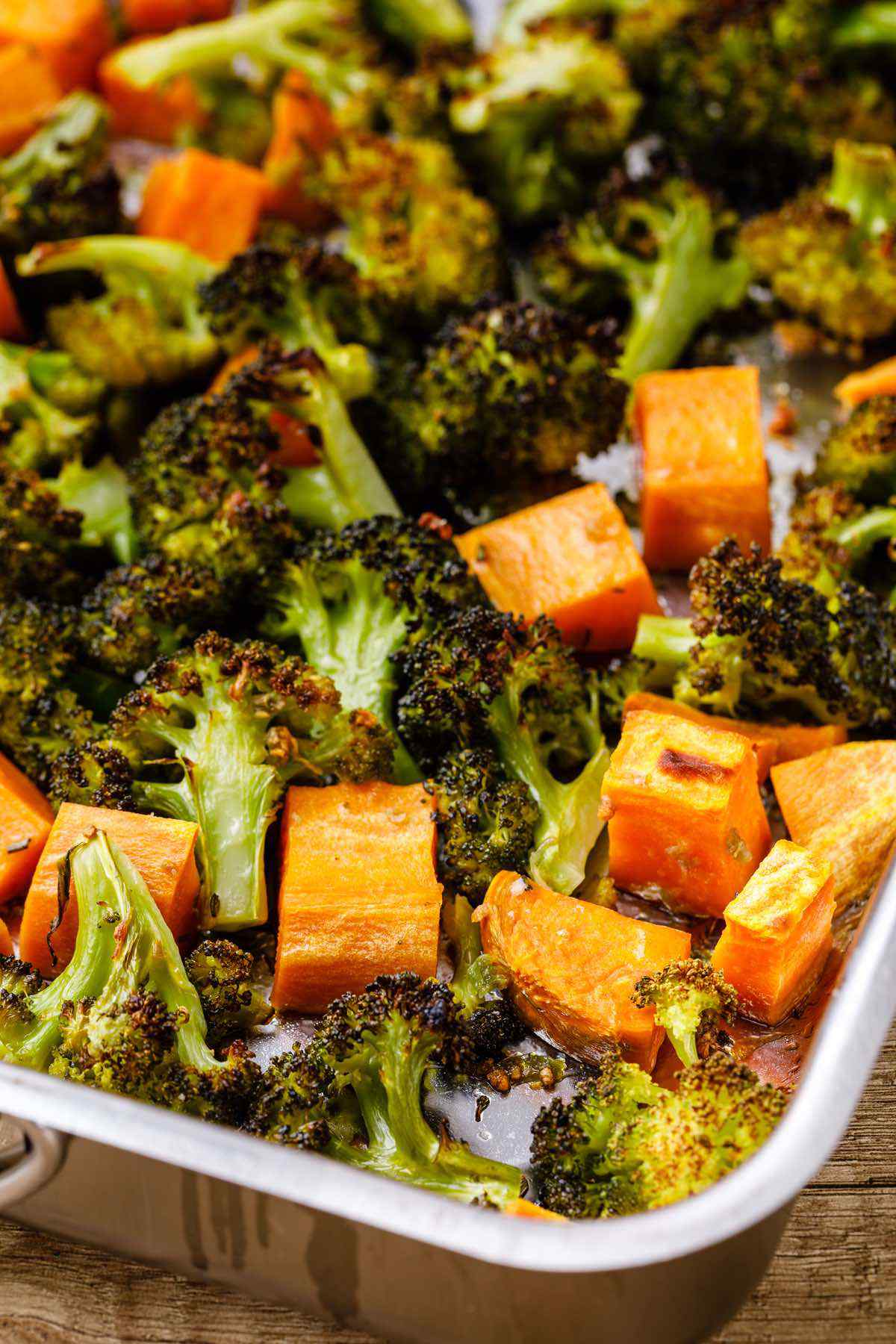 Sheet Pan Roasted Broccoli & Sweet Potatoes - Paleo Grubs