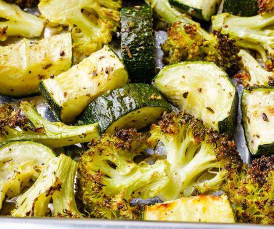 Sheet Pan Roasted Broccoli and Zucchini