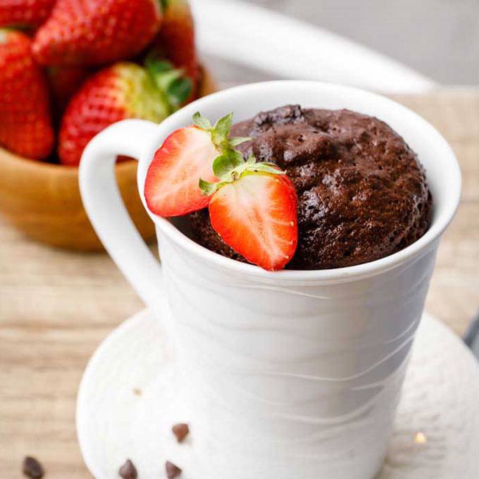 Dark Chocolate Coconut Flour Mug Cake