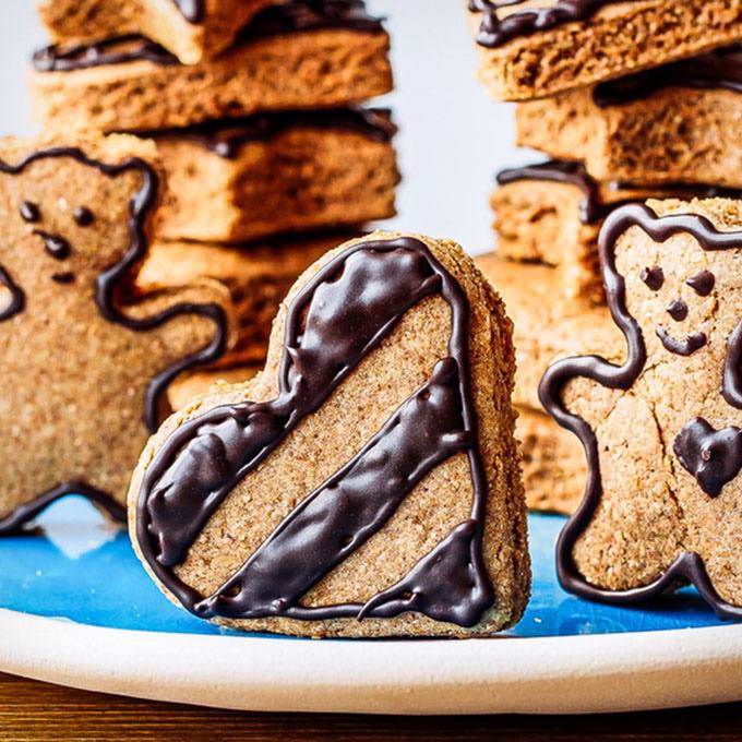 Gingerbread Cookies with Chocolate Icing