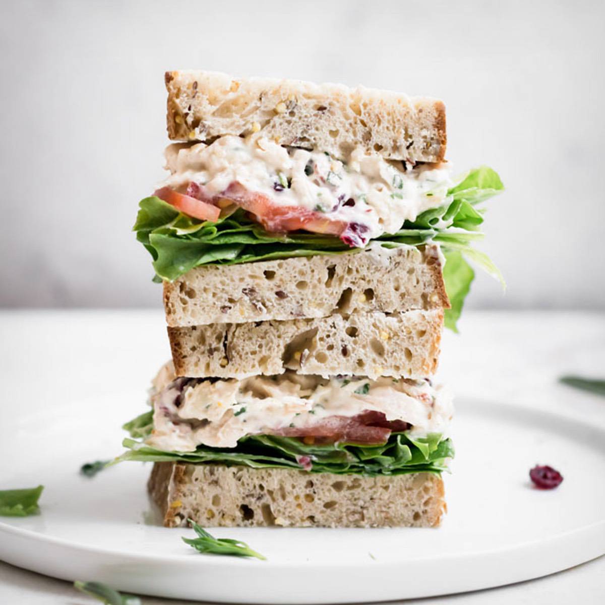 Paleo Cranberry Chicken Salad Sandwiches