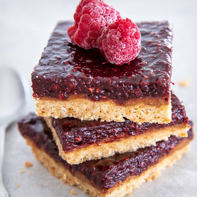 Raspberry Almond Butter Bars