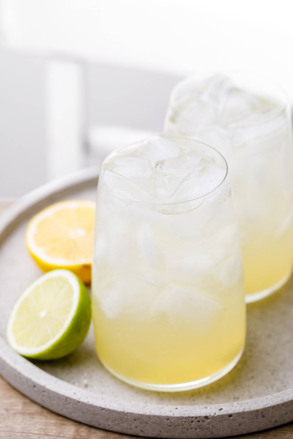 Homemade Lemon Lime Soda Electrolyte Drink FEEDmyFIT.