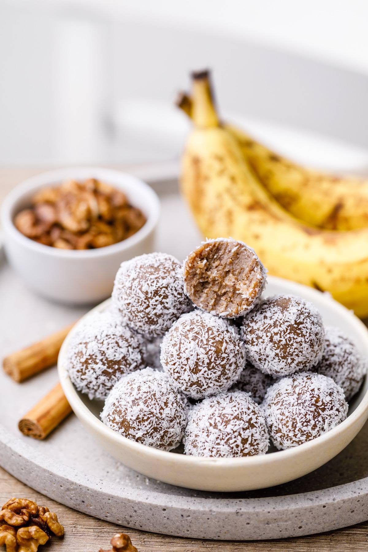 paleo banana muffin energy balls