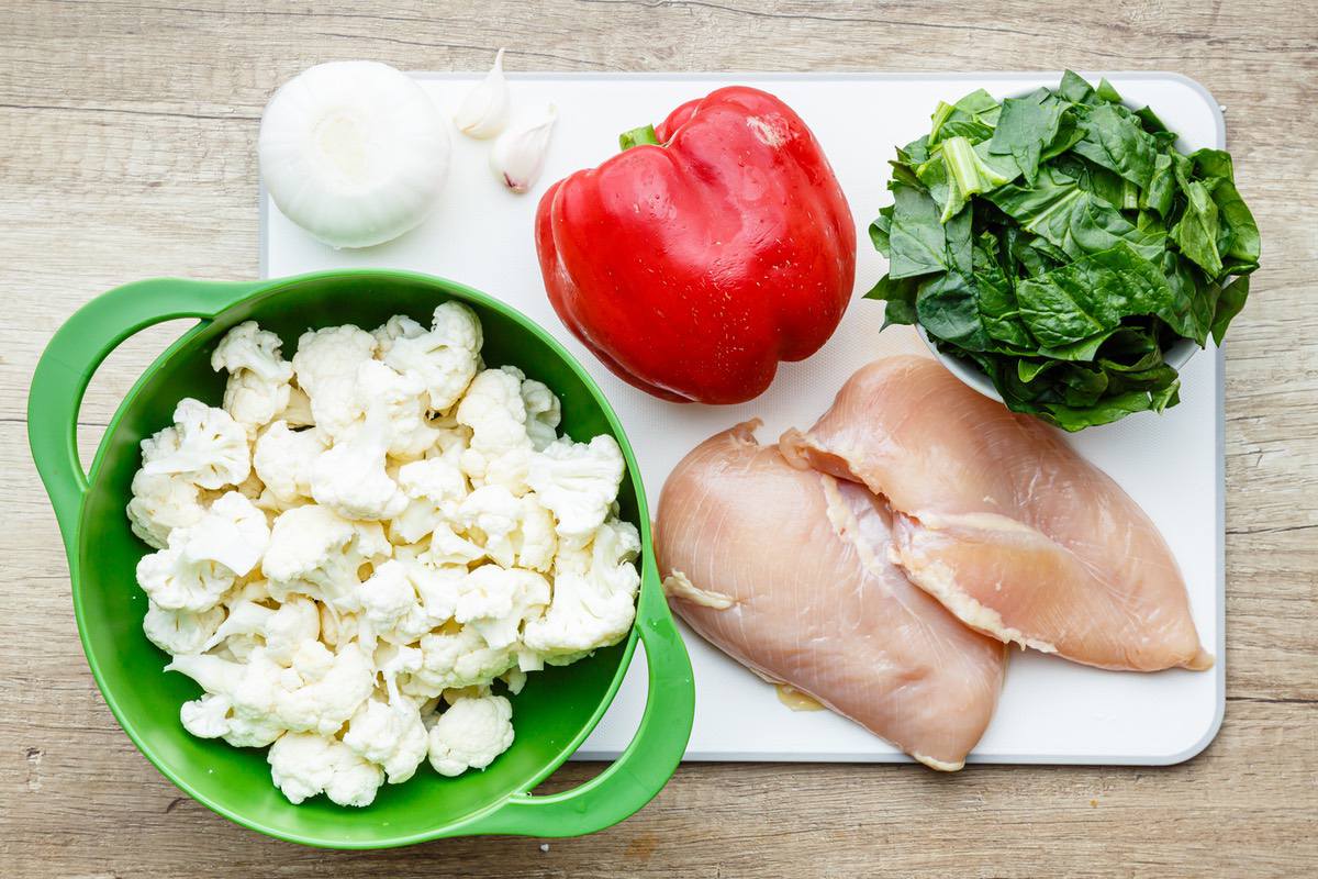 creamy cauliflower skillet dump dinner