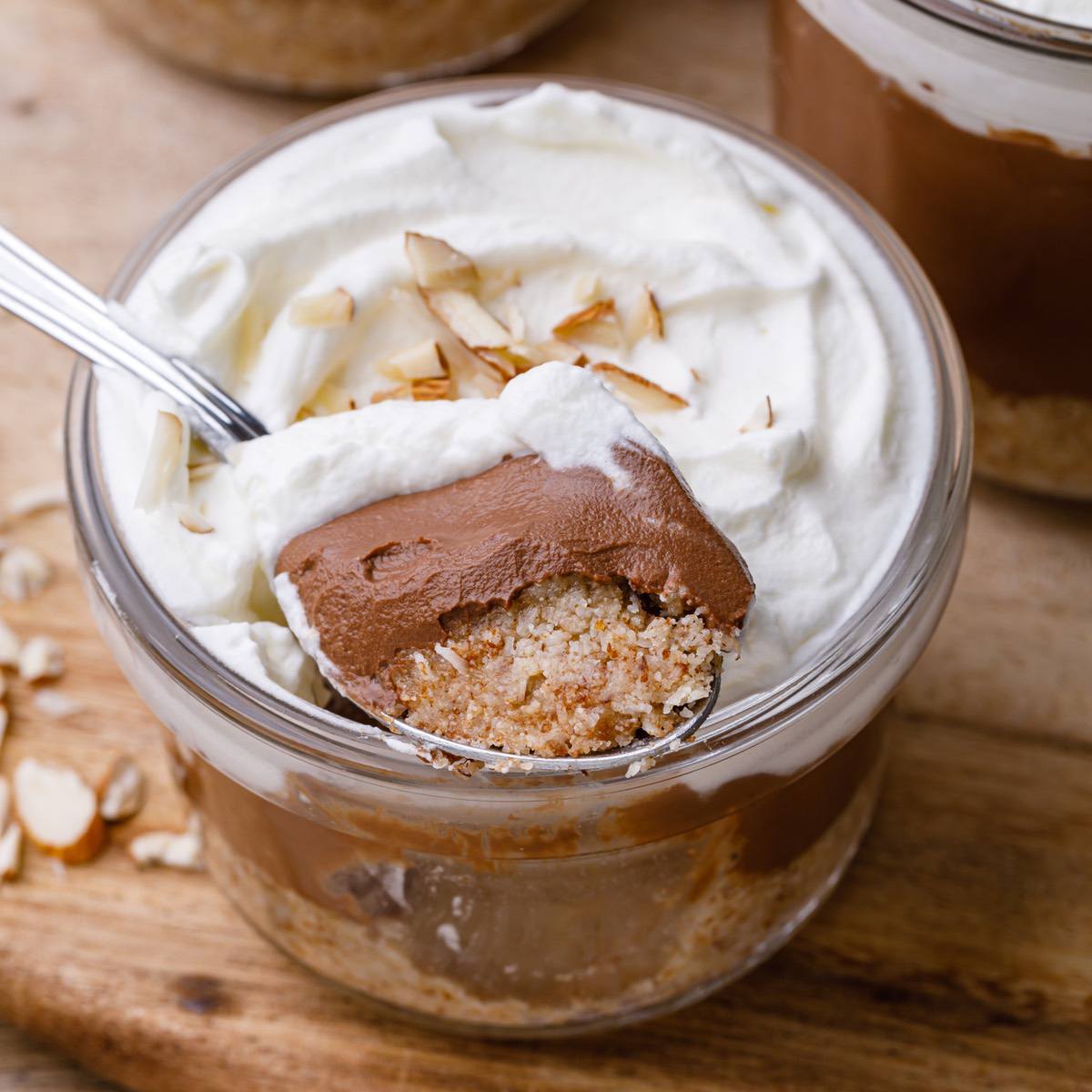 Dark Chocolate French Silk Pie in a Jar