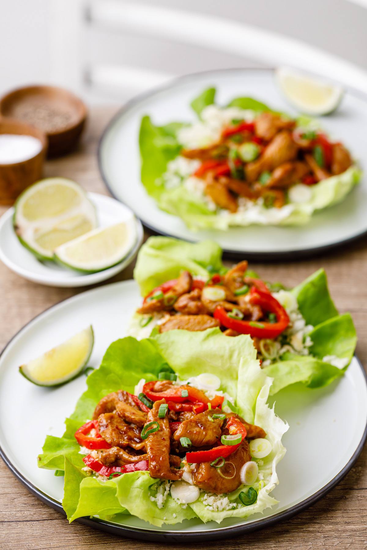 honey lime chicken lettuce wraps