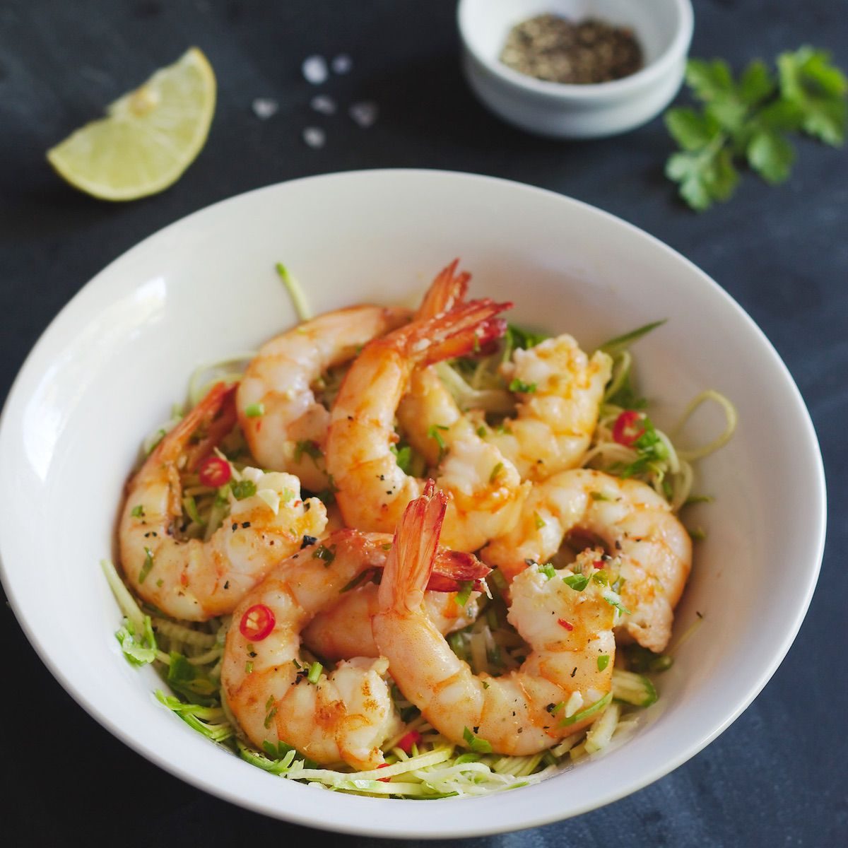 Shrimp Scampi Zucchini Pasta