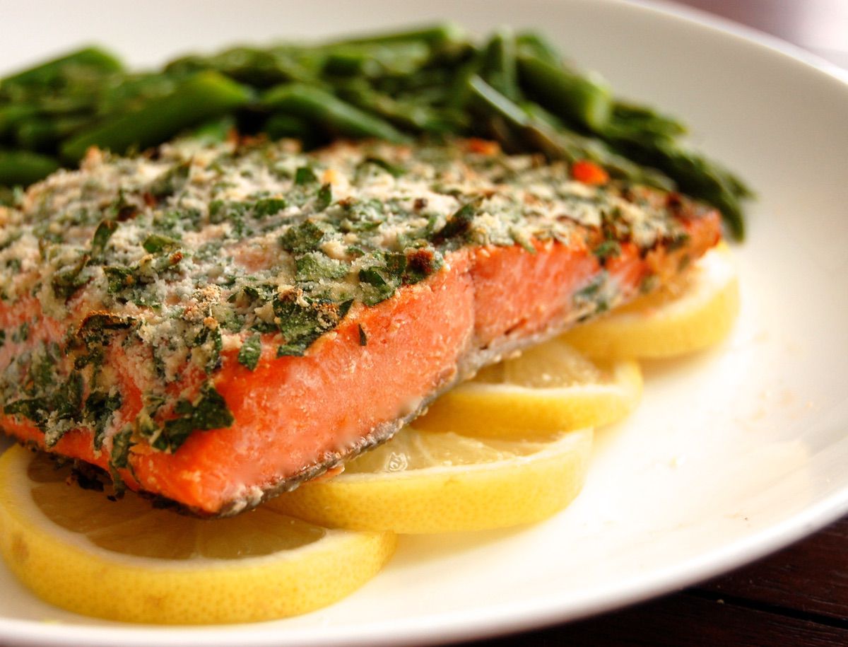 Herb Crusted Baked Salmon Recipe