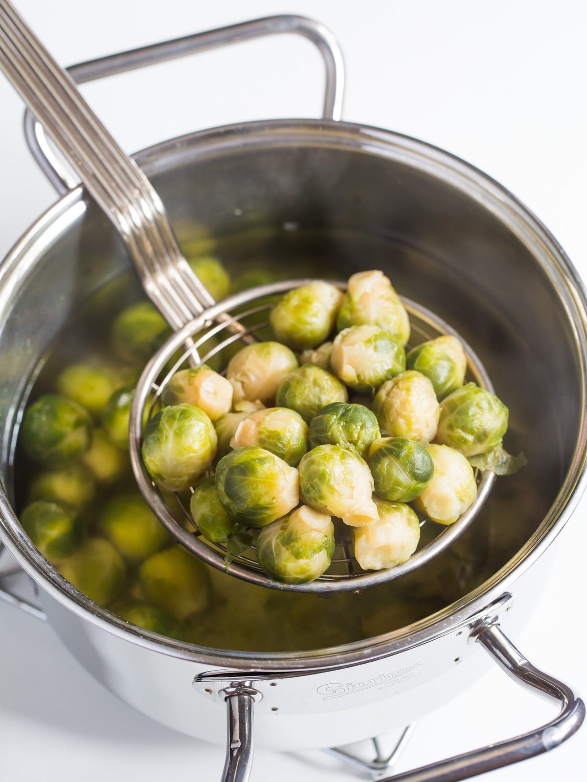 Blanching The Brussels Sprouts