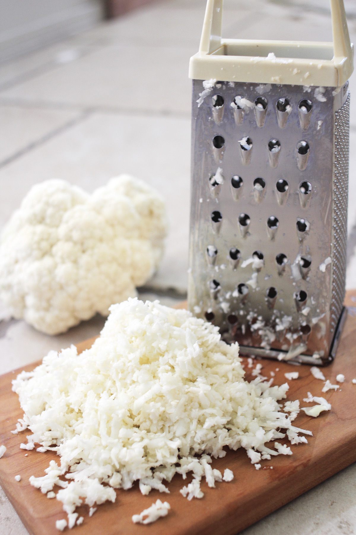 Grating The Cauliflower