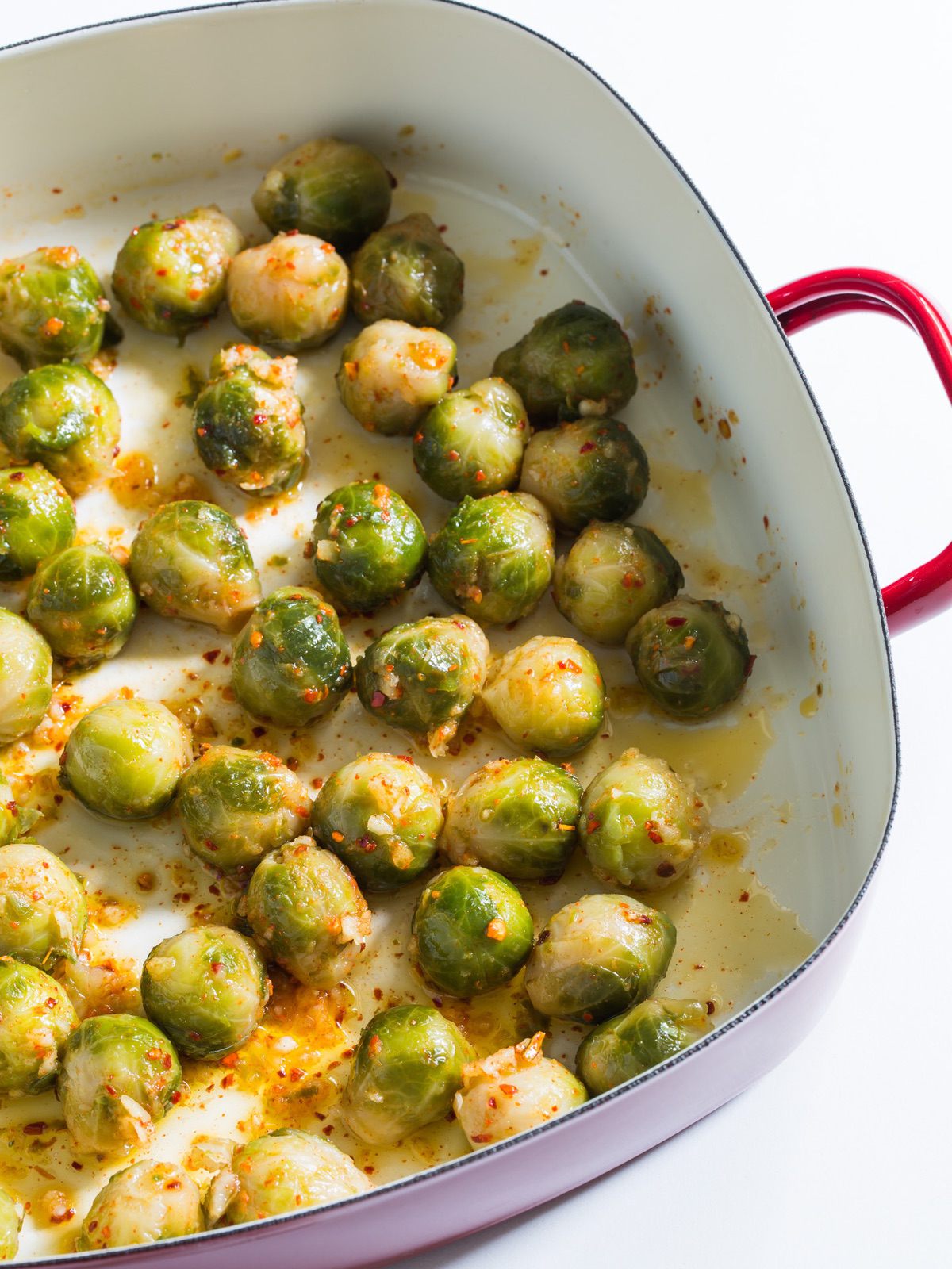 Roasted Brussels Sprouts In Pan