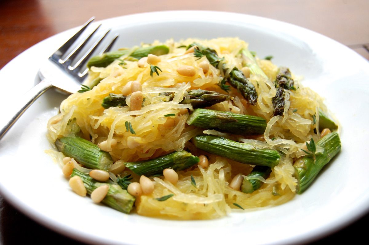 Spring Asparagus Spaghetti Quash Recipe